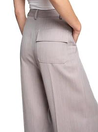 Wool Wide-Leg Trousers