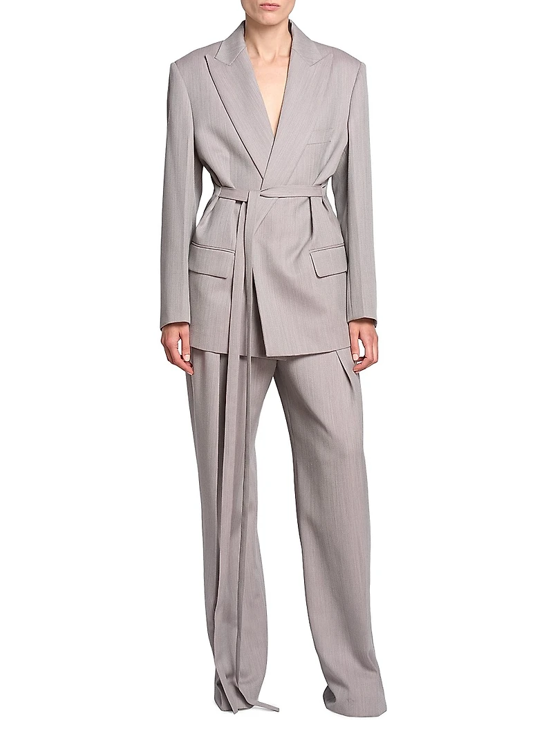 Wool Wide-Leg Trousers