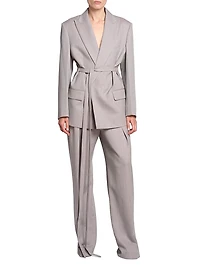 Wool Wide-Leg Trousers