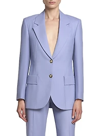 Wool-Blend Single-Breasted Blazer