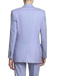 Wool-Blend Single-Breasted Blazer