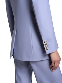 Wool-Blend Single-Breasted Blazer