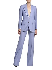 Wool-Blend Single-Breasted Blazer