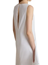 Kenith Draped Cotton Poplin Maxi Dress