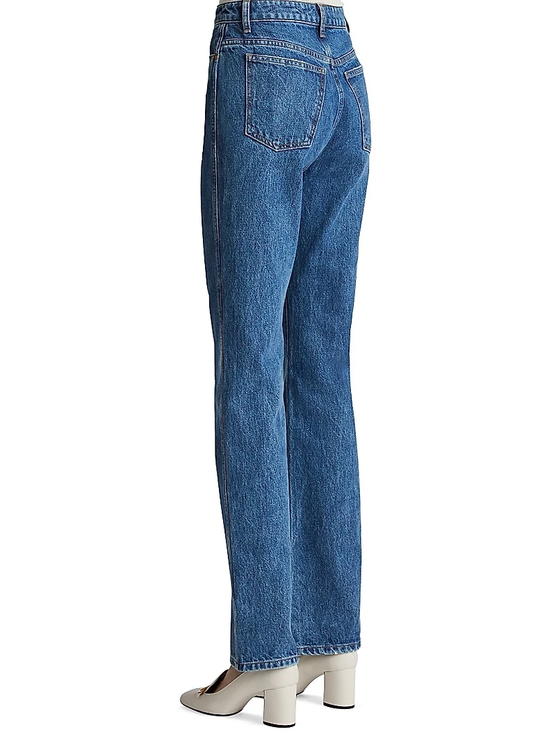 Danielle Mid-Rise Straight-Leg Jeans