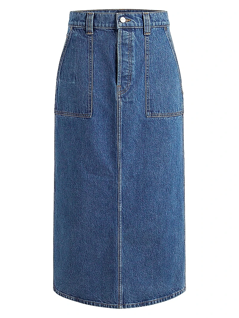 Genevieve Denim Midi-Skirt