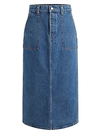 Genevieve Denim Midi-Skirt