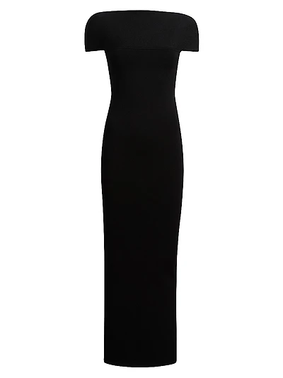 Basile Compact-Knit Column Dress