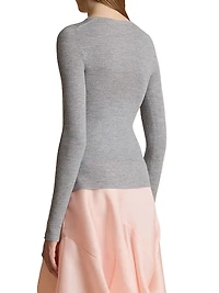 Tania Ribbed Wool V-Neck Top