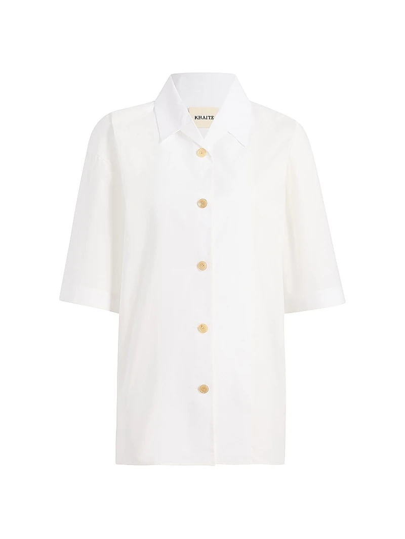 Owen Cotton Button-Front Top