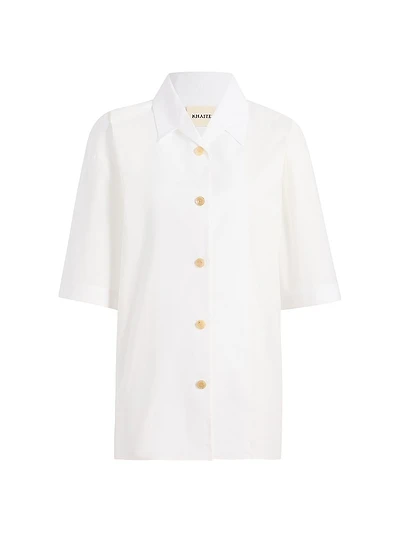 Owen Cotton Button-Front Top