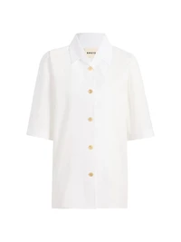 Owen Cotton Button-Front Top