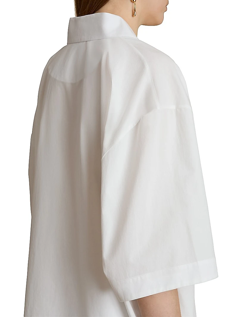 Owen Cotton Button-Front Top