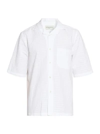 Eren Cotton Lace Button-Front Shirt
