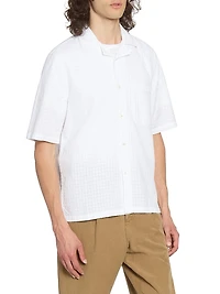 Eren Cotton Lace Button-Front Shirt
