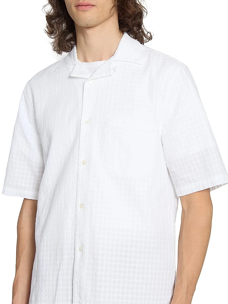 Eren Cotton Lace Button-Front Shirt