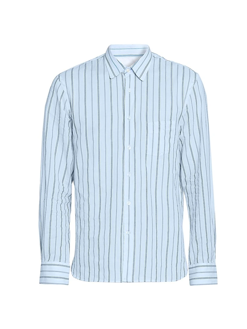 Benoit Striped Cotton Poplin Shirt