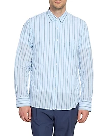 Benoit Striped Cotton Poplin Shirt