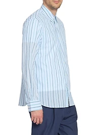 Benoit Striped Cotton Poplin Shirt