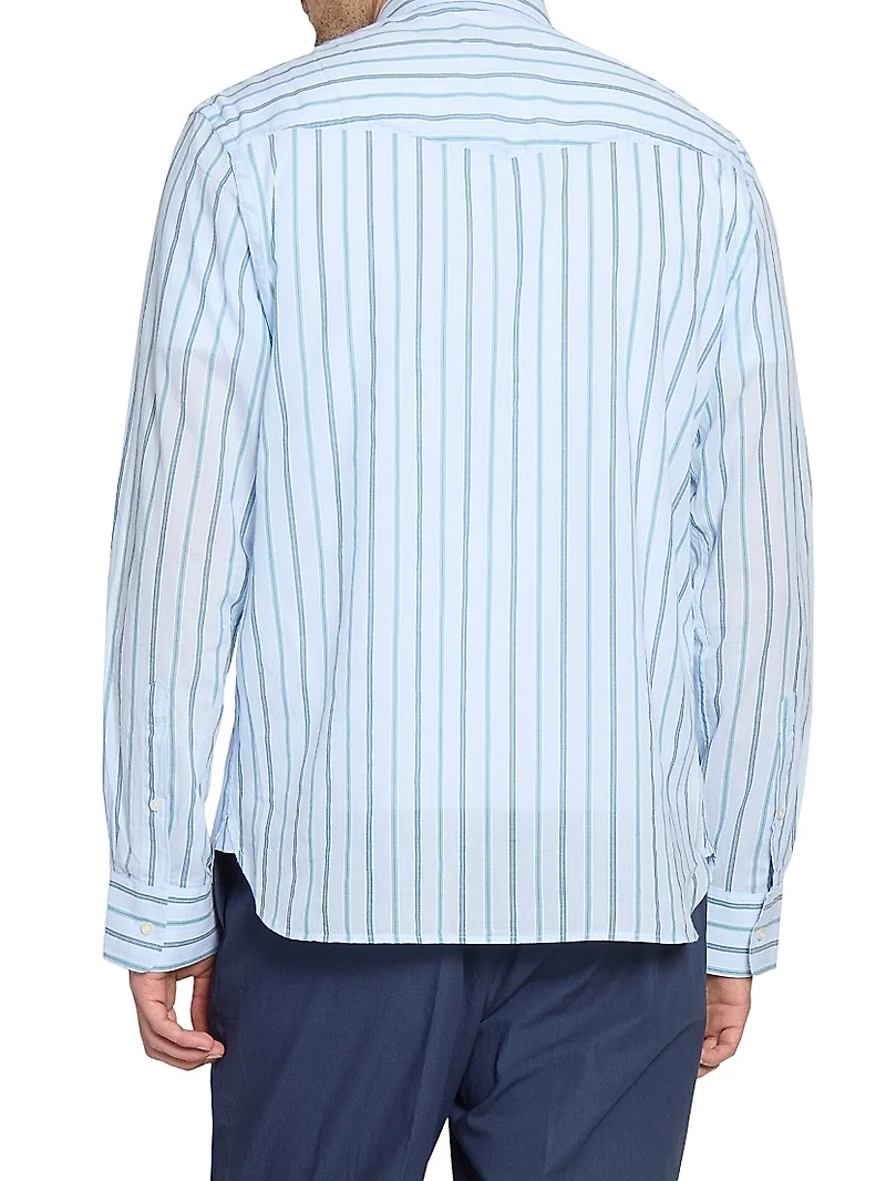 Benoit Striped Cotton Poplin Shirt