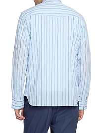 Benoit Striped Cotton Poplin Shirt