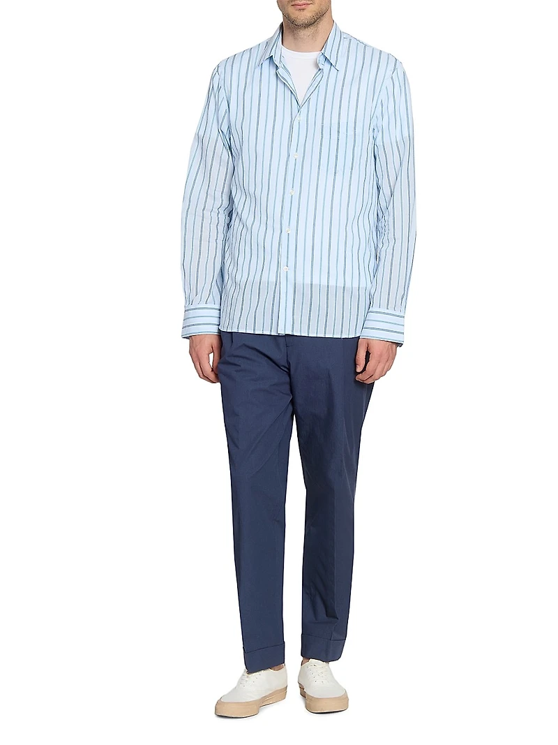 Benoit Striped Cotton Poplin Shirt