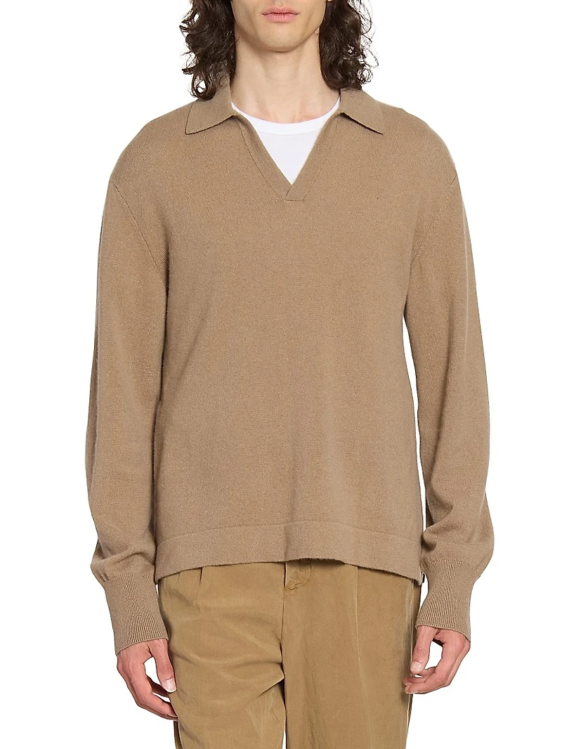 Simone Cashmere Polo Sweater