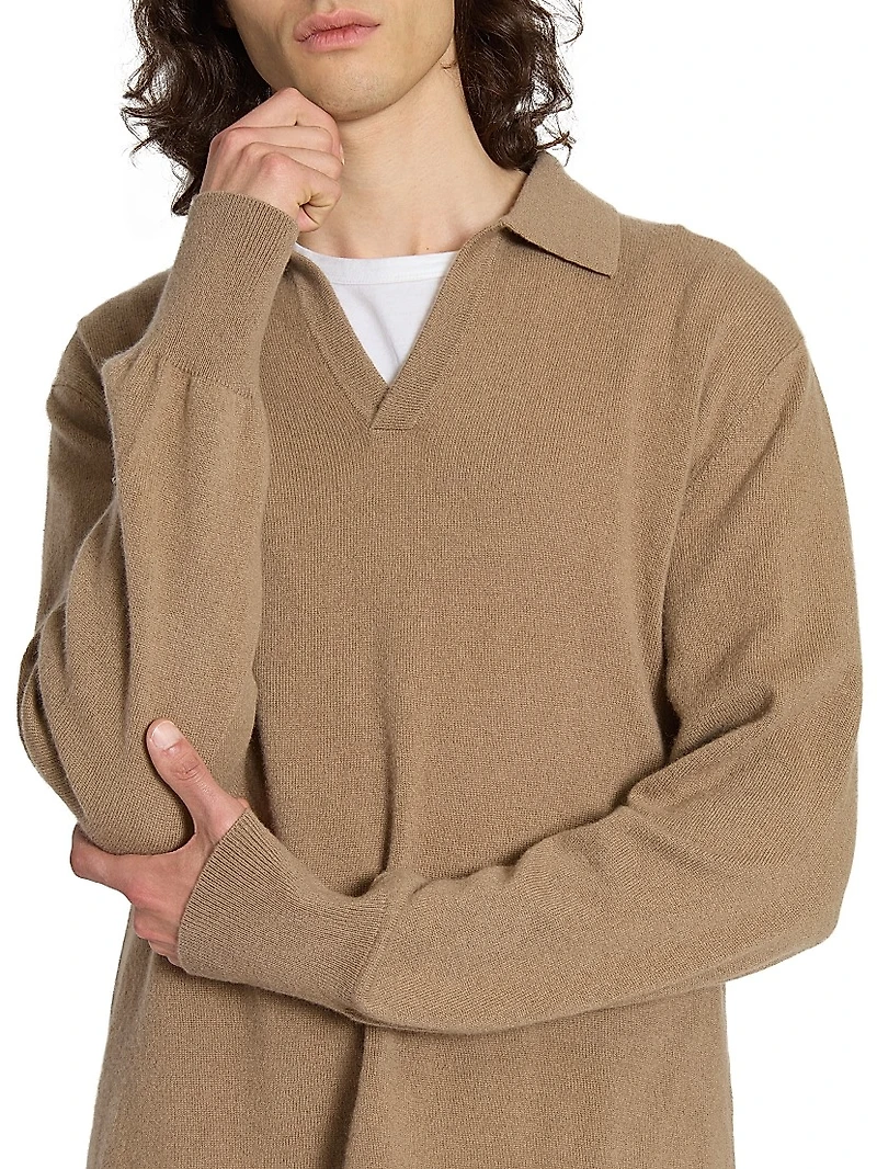 Simone Cashmere Polo Sweater