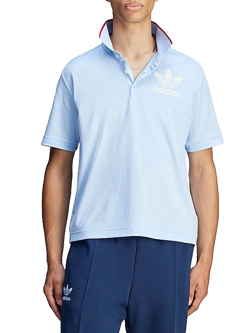 adidas x Wales Bonner Short-Sleeve Polo Shirt