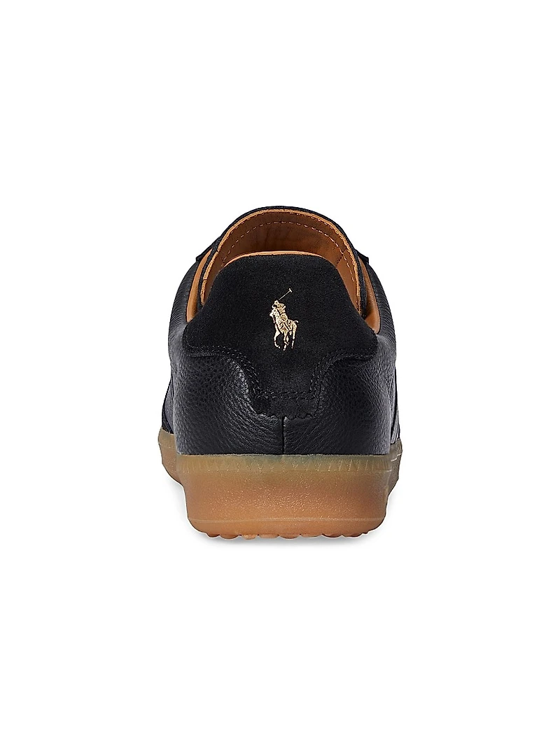 Field Court 100 Leather-Suede Low-Top Sneakers