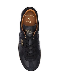 Field Court 100 Leather-Suede Low-Top Sneakers