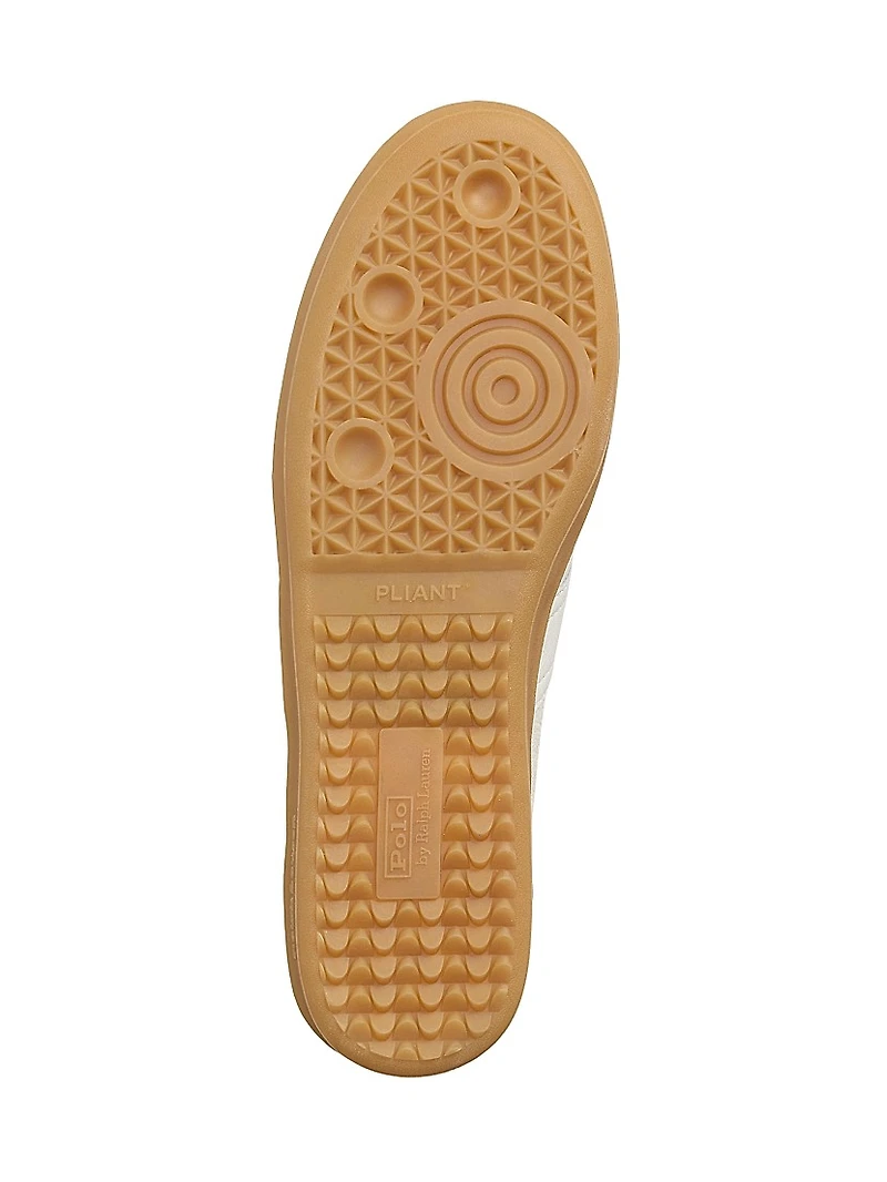 Field Court 100 Leather-Suede Low-Top Sneakers