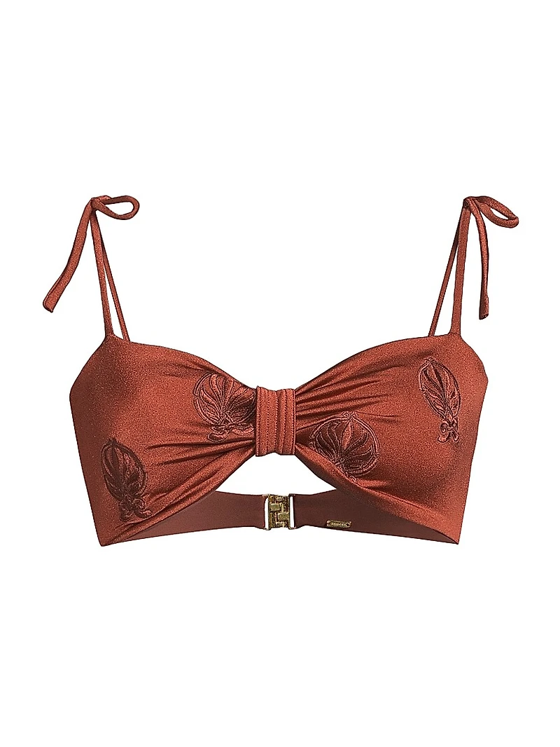 San Miguel Embroidered Bikini Top