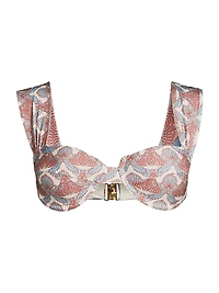 Sabina Printed Bikini Top