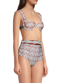 Sabina Printed Bikini Top