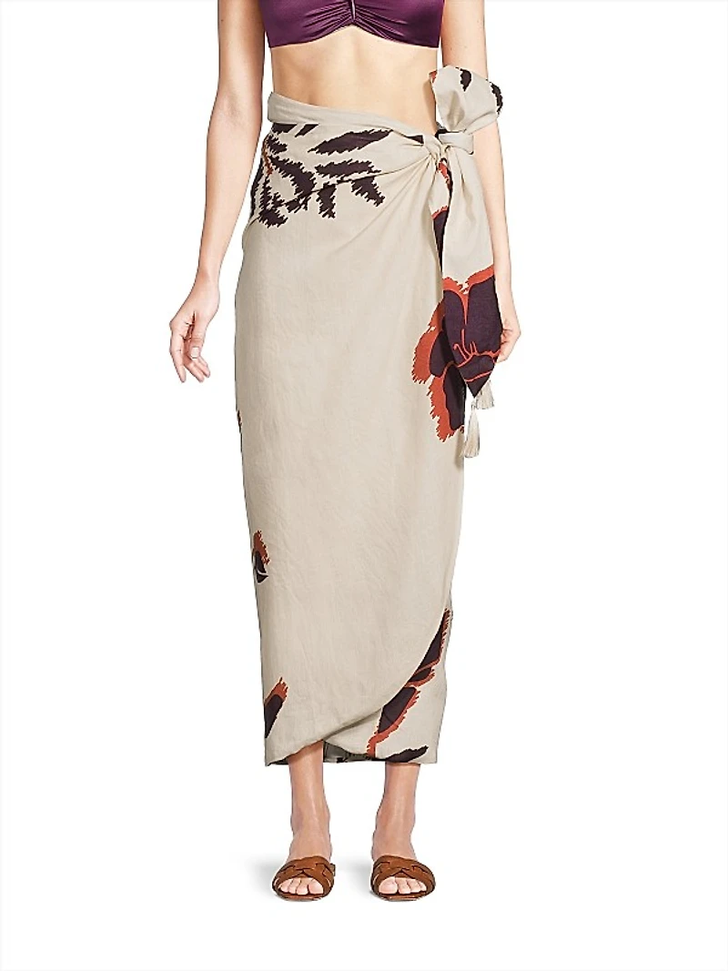 Mapara Floral Linen Skirt