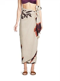 Mapara Floral Linen Skirt