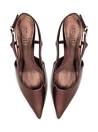 Boris 50MM Mirrored Kitten-Heel Pumps