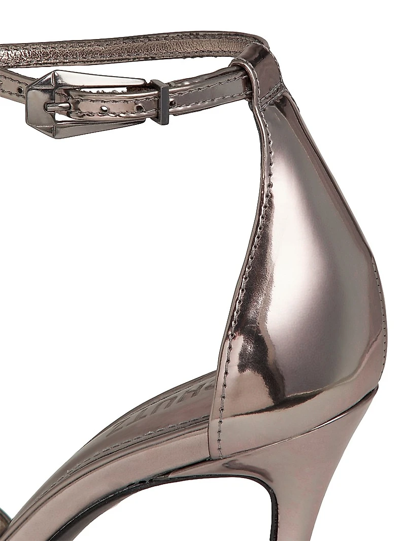 Lena 100MM Spechio Leather Stiletto Sandals