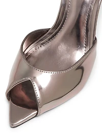 Lena 100MM Spechio Leather Stiletto Sandals