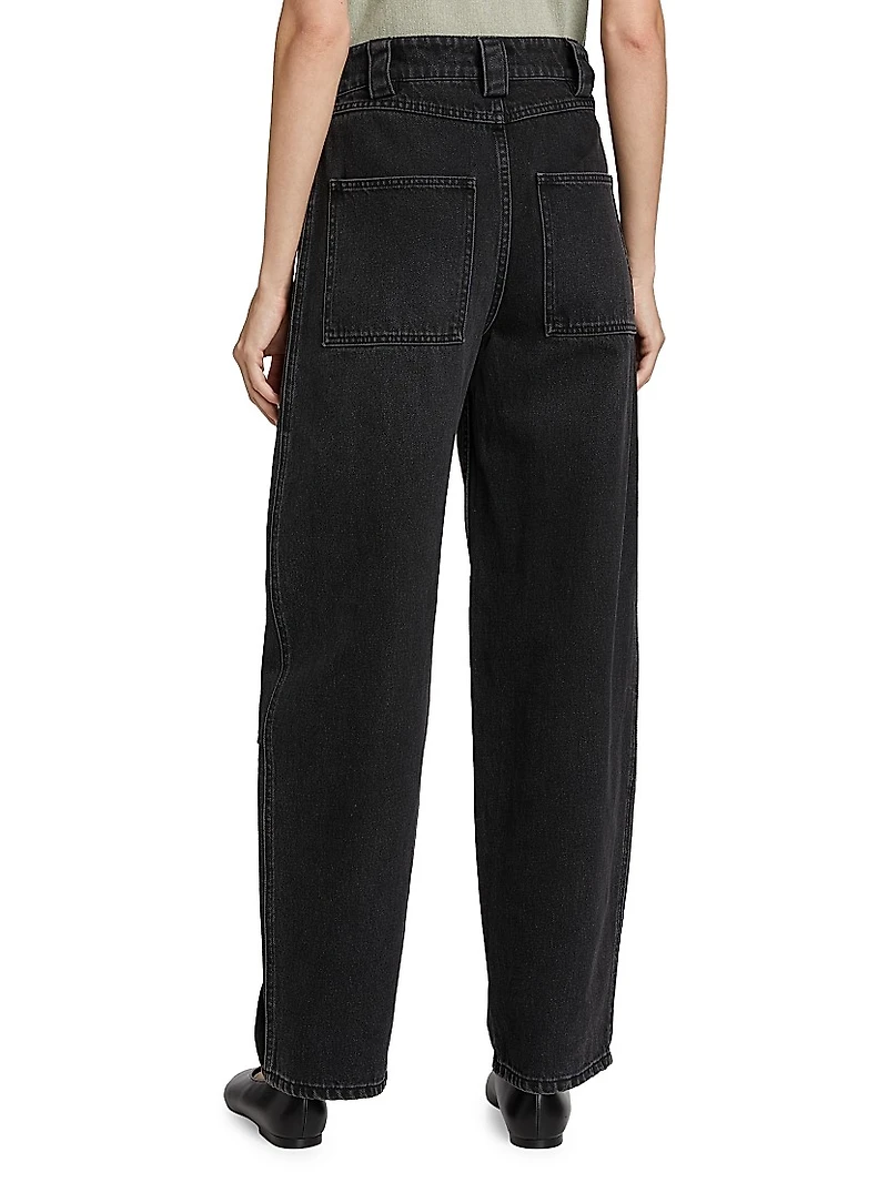 Denim High-Waisted Balloon Jeans