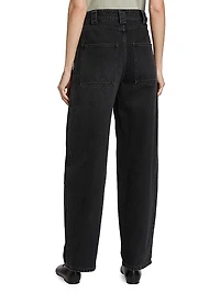 Denim High-Waisted Balloon Jeans