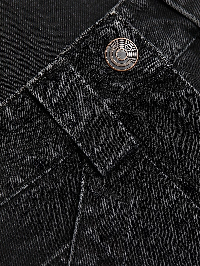 Denim High-Waisted Balloon Jeans