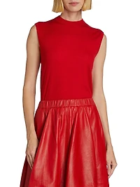 Cashmere Crewneck Tank Sweater