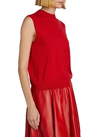 Cashmere Crewneck Tank Sweater