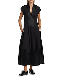 Stretch-Wool Bubble Maxi Dress