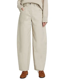 Cotton High-Waisted Pants