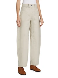 Cotton High-Waisted Pants