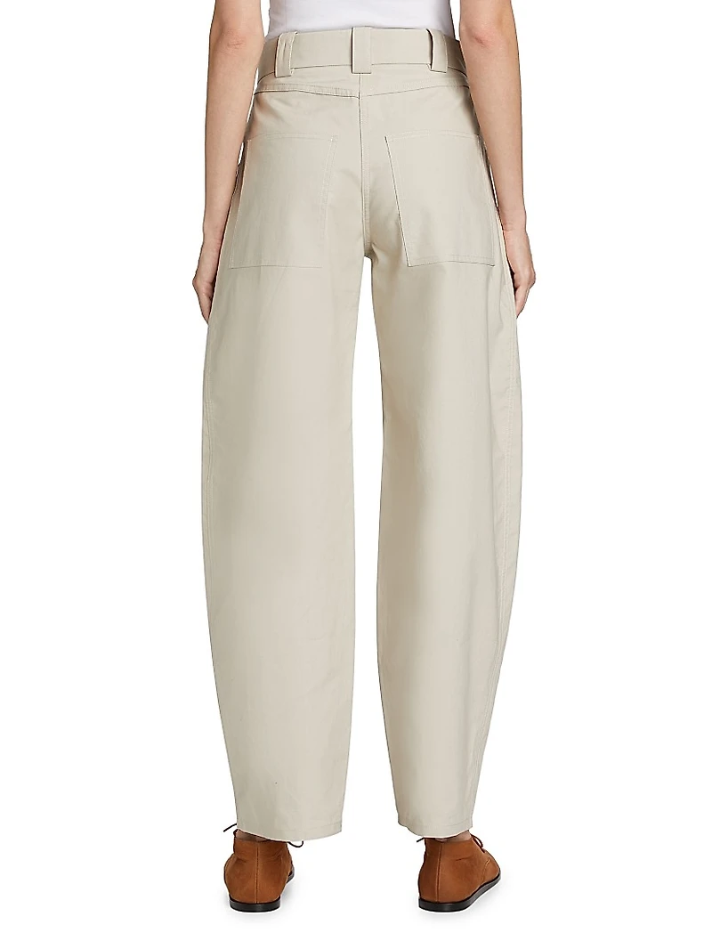 Cotton High-Waisted Pants