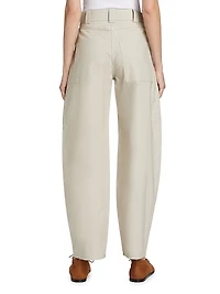 Cotton High-Waisted Pants
